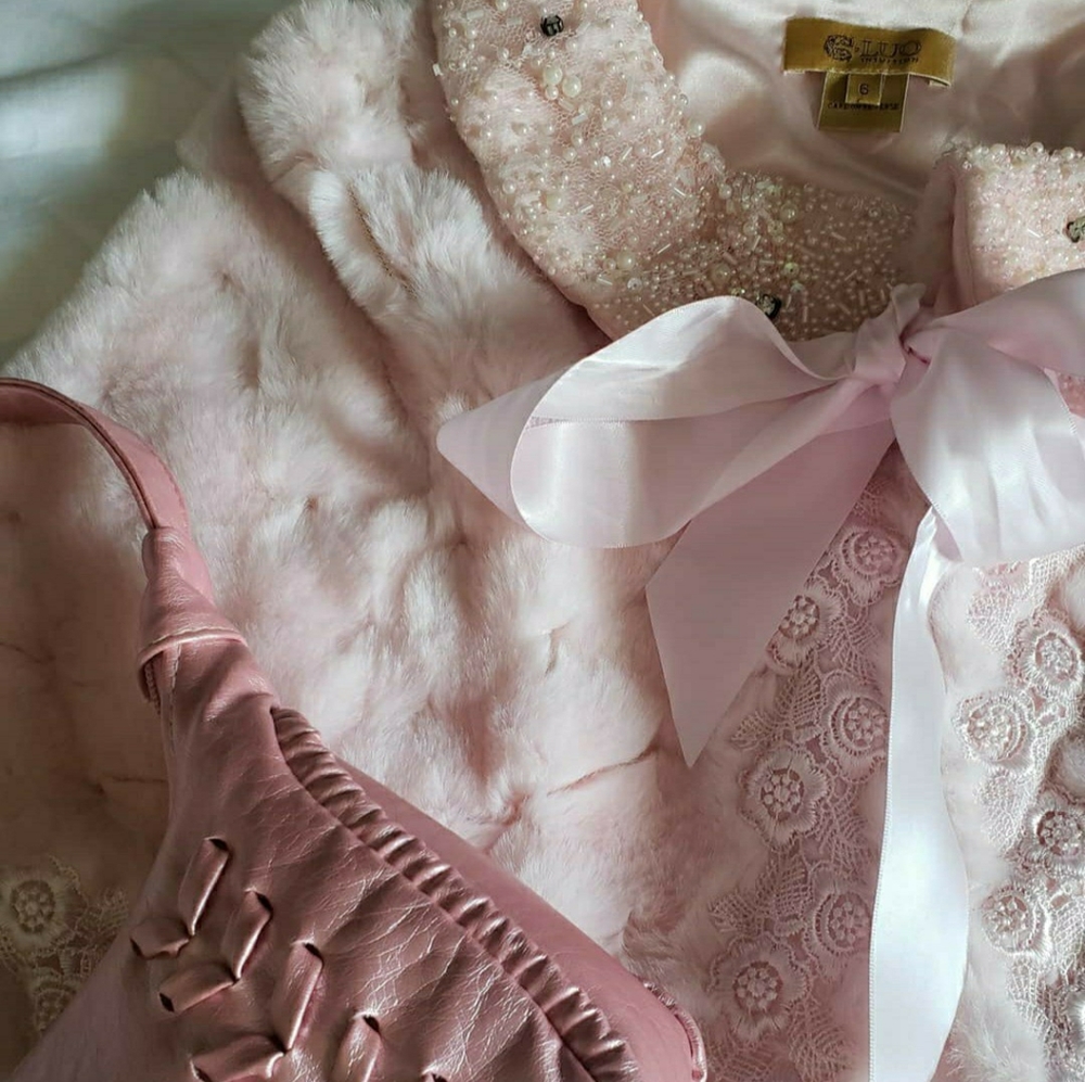 Pink fancy poncho